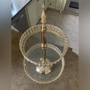 3tier server,solid glass base,disassemble for storage,metal,perf cond,